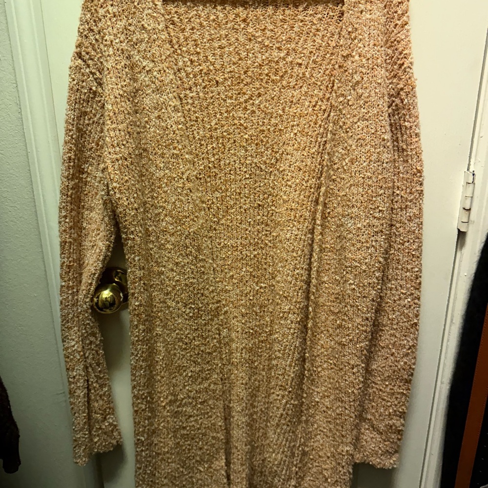 Lucy Ave Women's Duster Sweater in Tan